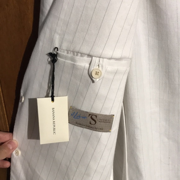 White Banana Republic Linen Blazer - Picture 5 of 11